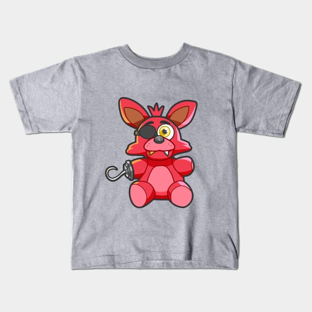 FNAF Foxy the Pirate Plush Toy Kids T-Shirt by YYGemini